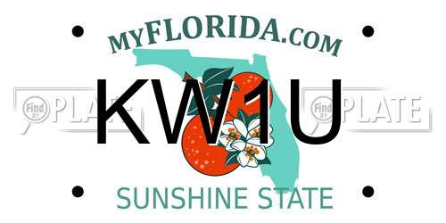 KW1U Florida License Plate
