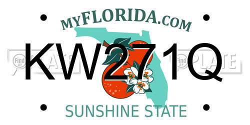 KW271Q Florida License Plate