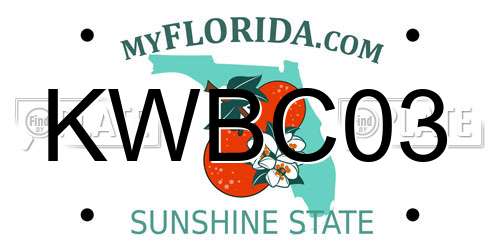 KWBC03 Florida License Plate