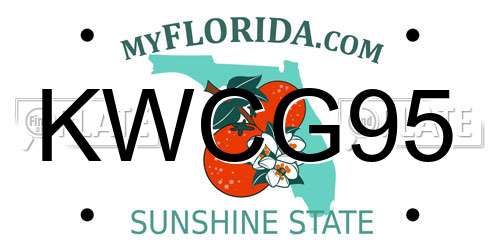 KWCG95 Florida License Plate