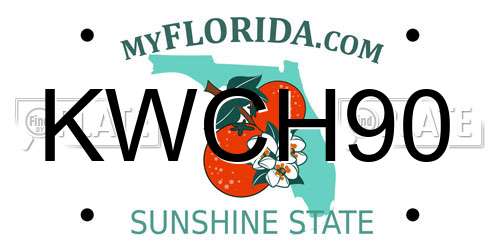 KWCH90 Florida License Plate