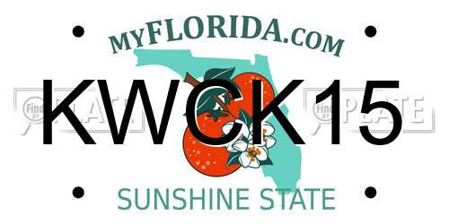 KWCK15 Florida License Plate