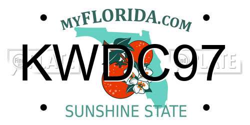 KWDC97 Florida License Plate