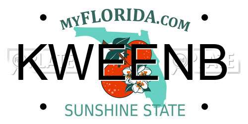 KWEENB Florida License Plate