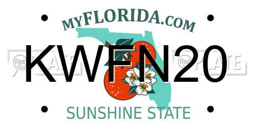 KWFN20 Florida License Plate