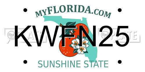 KWFN25 Florida License Plate