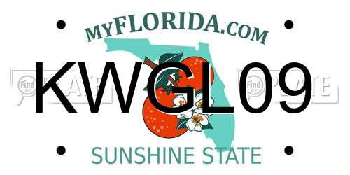KWGL09 Florida License Plate