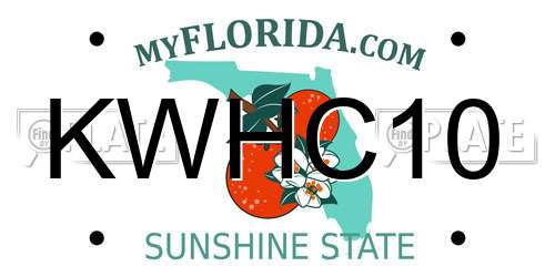 KWHC10 Florida License Plate