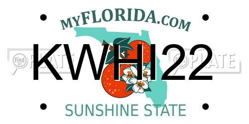 KWHI22 Florida License Plate