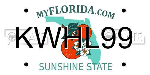 KWHL99 Florida License Plate
