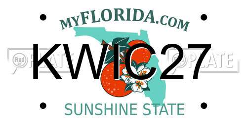 KWIC27 Florida License Plate