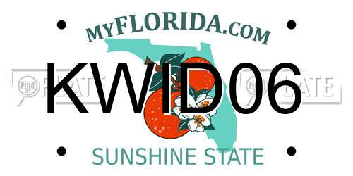 KWID06 Florida License Plate