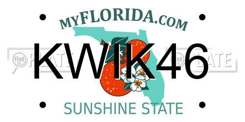 KWIK46 Florida License Plate