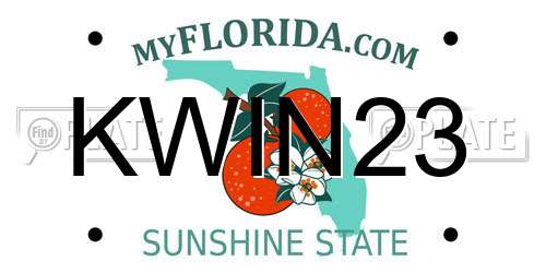 KWIN23 Florida License Plate