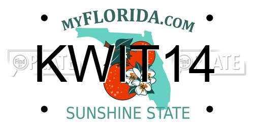 KWIT14 Florida License Plate