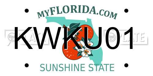 KWKU01 Florida License Plate