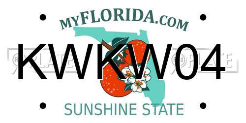 KWKW04 Florida License Plate