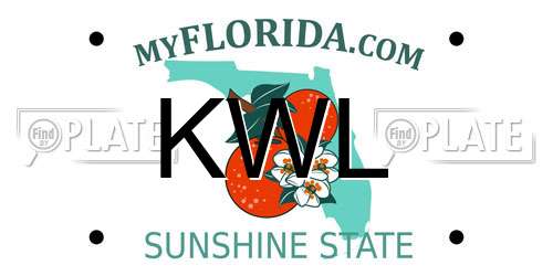 KWL Florida License Plate