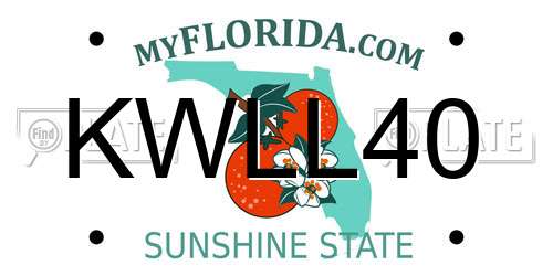KWLL40 Florida License Plate