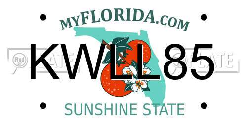 KWLL85 Florida License Plate