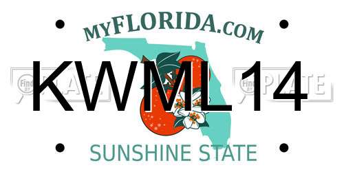 KWML14 Florida License Plate
