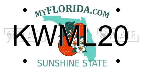 KWML20 Florida License Plate