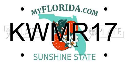 KWMR17 Florida License Plate
