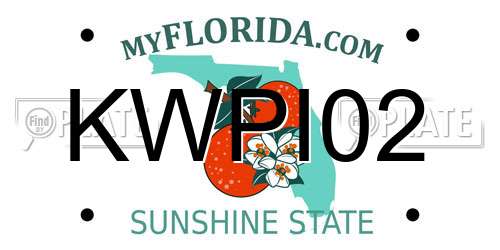 KWPI02 Florida License Plate