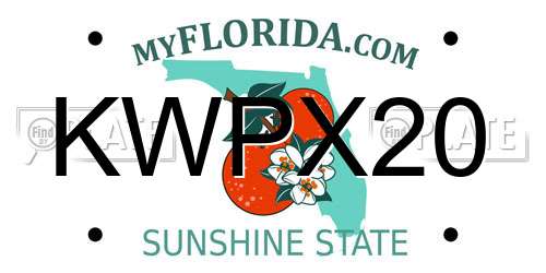 KWPX20 Florida License Plate