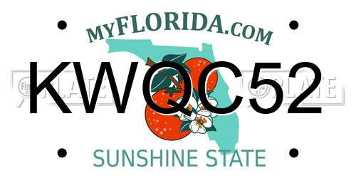 KWQC52 Florida License Plate