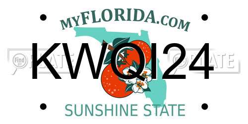 KWQI24 Florida License Plate