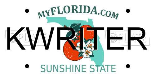 KWRITER Florida License Plate