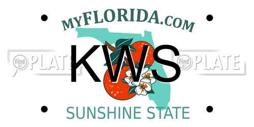 KWS Florida License Plate