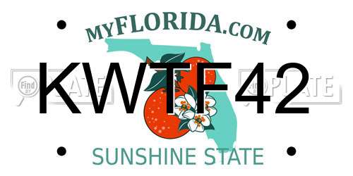 KWTF42 Florida License Plate