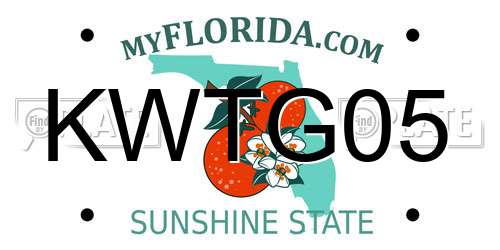 KWTG05 Florida License Plate