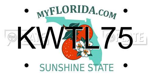 KWTL75 Florida License Plate