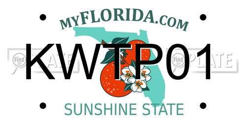 KWTP01 Florida License Plate