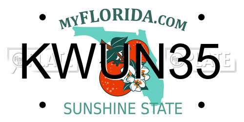 KWUN35 Florida License Plate