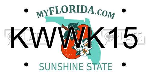 KWWK15 Florida License Plate