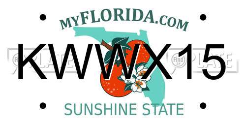 KWWX15 Florida License Plate