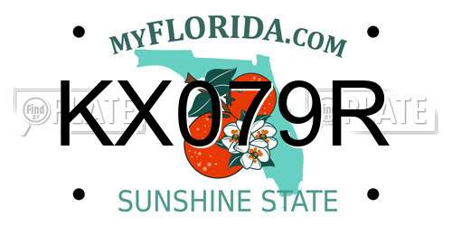 KX079R Florida License Plate