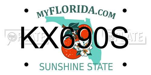 KX690S Florida License Plate