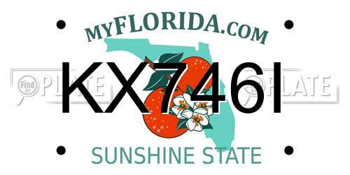 KX746I Florida License Plate