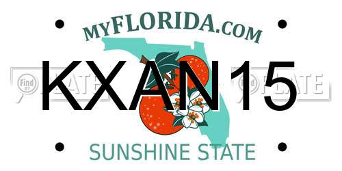 KXAN15 Florida License Plate