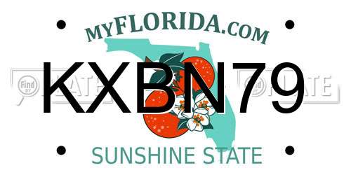 KXBN79 Florida License Plate