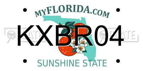 KXBR04 Florida License Plate