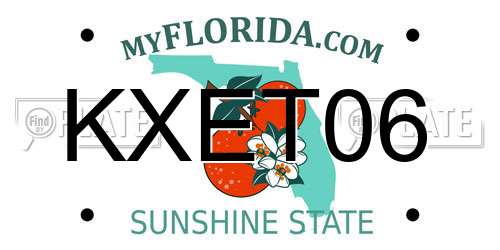 KXET06 Florida License Plate