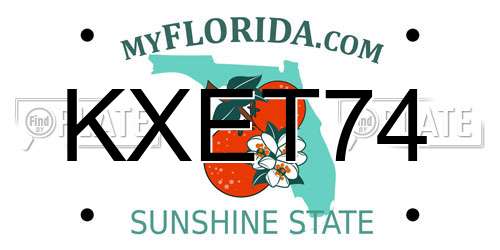KXET74 Florida License Plate