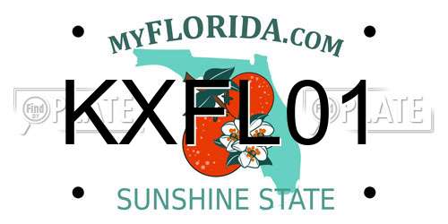 KXFL01 Florida License Plate