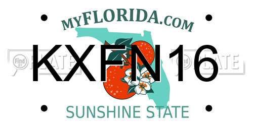 KXFN16 Florida License Plate
